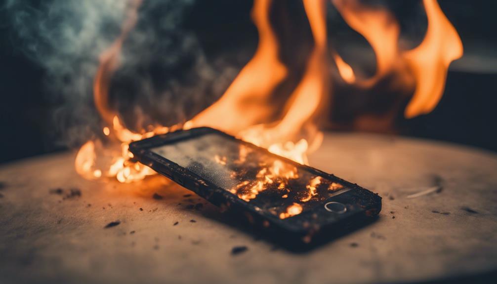 unintentional phone fire hazard
